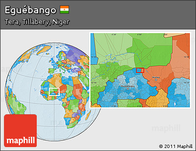 Political Location Map of Eguébango