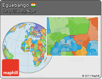 Political Location Map of Eguébango