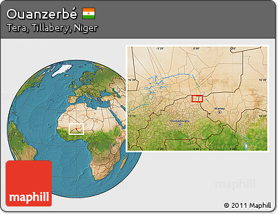 Satellite Location Map of Ouanzerbé