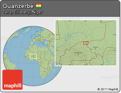 Savanna Style Location Map of Ouanzerbé