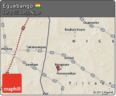 Shaded Relief Map of Eguébango
