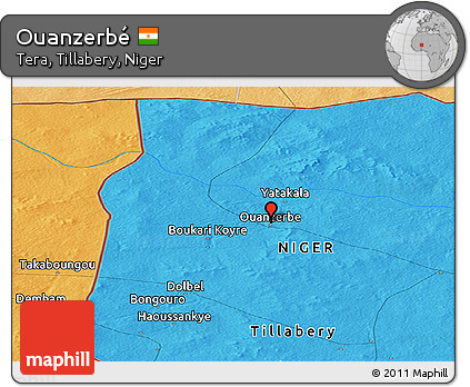 Political Panoramic Map of Ouanzerbé
