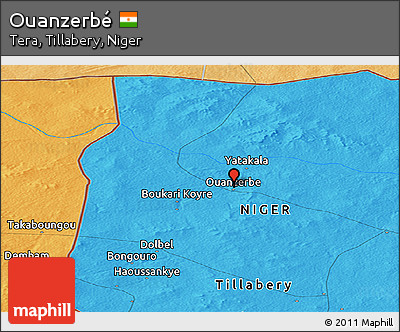 Political Panoramic Map of Ouanzerbé