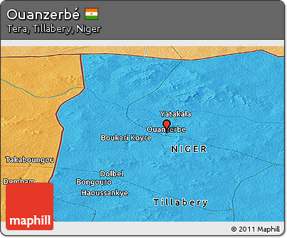 Political Panoramic Map of Ouanzerbé