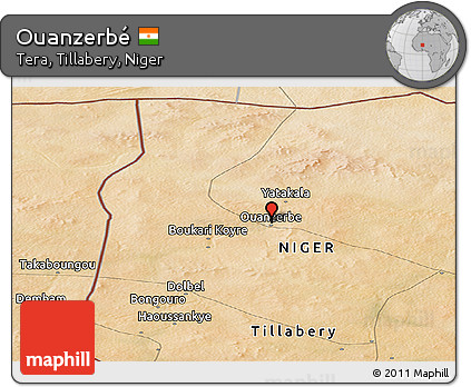 Satellite Panoramic Map of Ouanzerbé