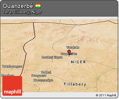Satellite Panoramic Map of Ouanzerbé