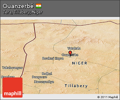 Satellite Panoramic Map of Ouanzerbé