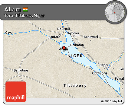 Shaded Relief 3D Map of Aliam