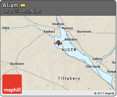 Shaded Relief 3D Map of Aliam