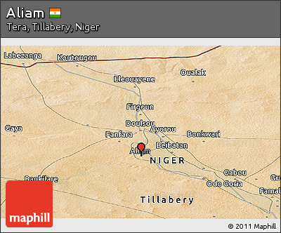 Satellite Panoramic Map of Aliam