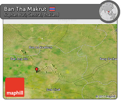 Satellite 3D Map of Ban Tha Makrut