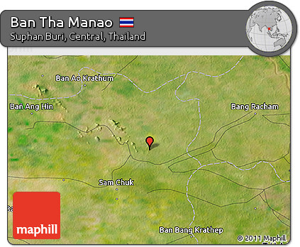 Satellite 3D Map of Ban Tha Manao