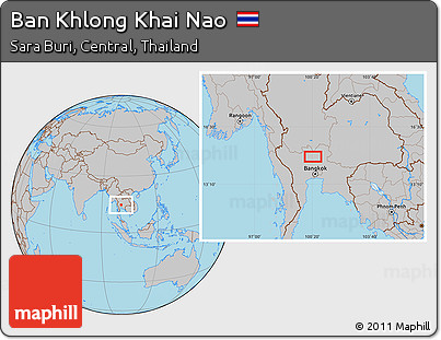 Gray Location Map of Ban Khlong Khai Nao