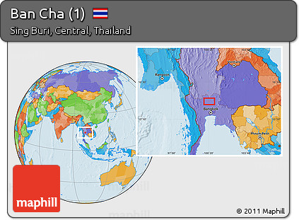 Political Location Map of Ban Cha (1)