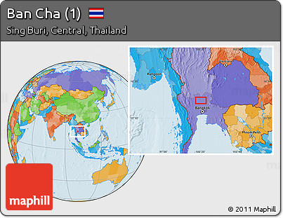 Political Location Map of Ban Cha (1)