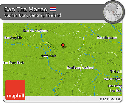 Physical Panoramic Map of Ban Tha Manao