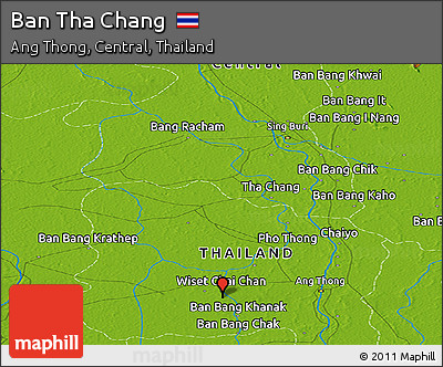 Physical Panoramic Map of Ban Tha Chang