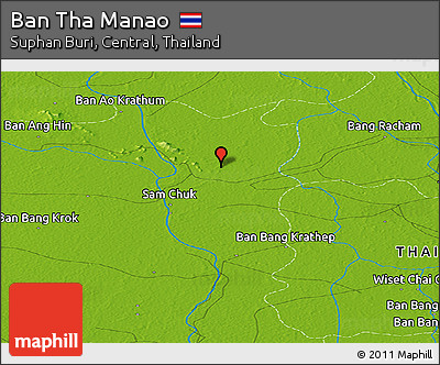 Physical Panoramic Map of Ban Tha Manao