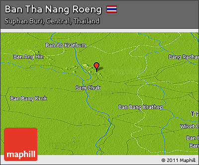 Physical Panoramic Map of Ban Tha Nang Roeng