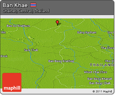 Physical Panoramic Map of Ban Khae