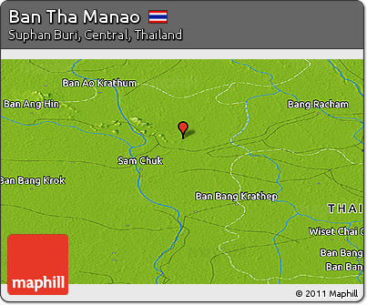 Physical Panoramic Map of Ban Tha Manao