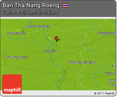 Physical Panoramic Map of Ban Tha Nang Roeng