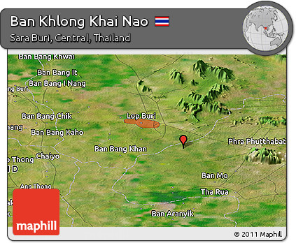 Satellite Panoramic Map of Ban Khlong Khai Nao