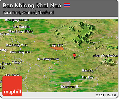 Satellite Panoramic Map of Ban Khlong Khai Nao
