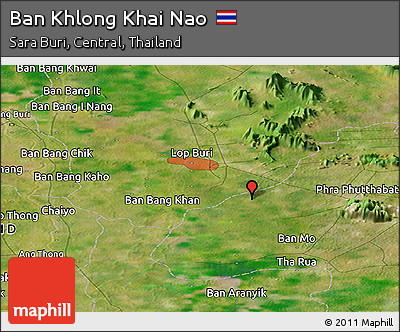 Satellite Panoramic Map of Ban Khlong Khai Nao