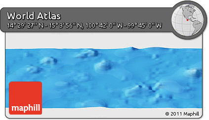 Political Panoramic Map of the Area around 14° 46' 42" N, 100° 13' 29" W