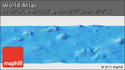 Political Panoramic Map of the Area around 14° 46' 42" N, 100° 13' 29" W