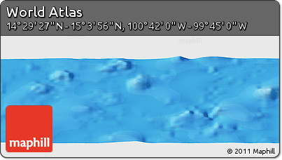 Political Panoramic Map of the Area around 14° 46' 42" N, 100° 13' 29" W