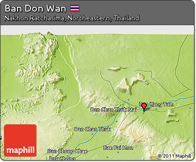 Physical 3D Map of Ban Don Wan