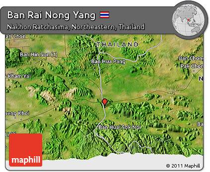 Satellite 3D Map of Ban Rai Nong Yang