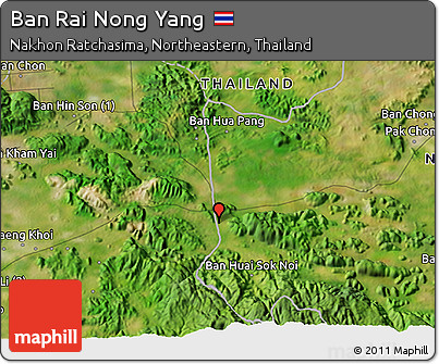 Satellite 3D Map of Ban Rai Nong Yang