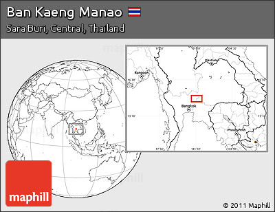 Blank Location Map of Ban Kaeng Manao