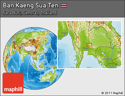 Physical Location Map of Ban Kaeng Sua Ten