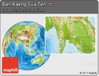 Physical Location Map of Ban Kaeng Sua Ten