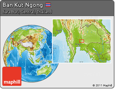 Physical Location Map of Ban Kut Ngong