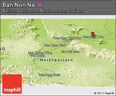 Physical Panoramic Map of Ban Non Na