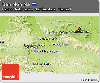 Physical Panoramic Map of Ban Non Na