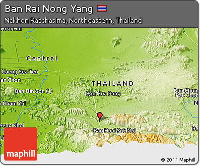 Physical Panoramic Map of Ban Rai Nong Yang