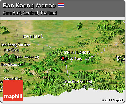 Satellite Panoramic Map of Ban Kaeng Manao