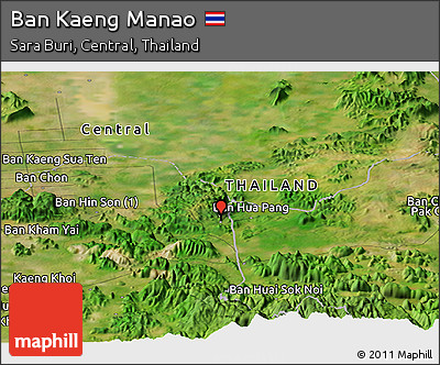 Satellite Panoramic Map of Ban Kaeng Manao
