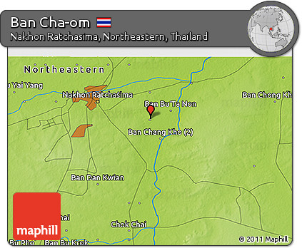 Physical 3D Map of Ban Cha-om
