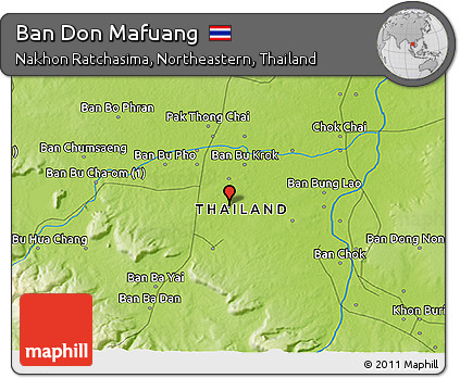 Physical 3D Map of Ban Don Mafuang