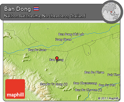 Physical 3D Map of Ban Dong