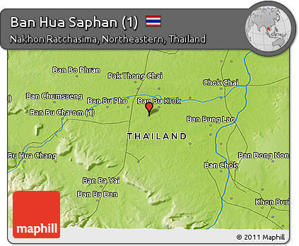 Physical 3D Map of Ban Hua Saphan (1)