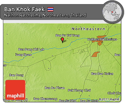 Physical 3D Map of Ban Khok Faek