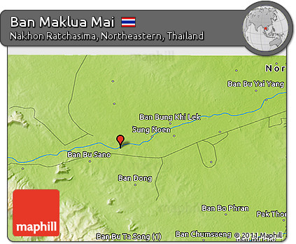 Physical 3D Map of Ban Maklua Mai